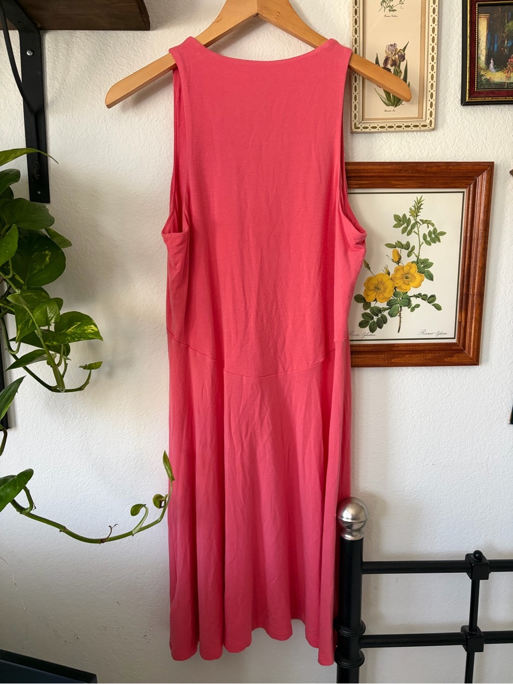 Athleta Coral Pink Midi Tank Dress - Medium - Picture 4 of 7